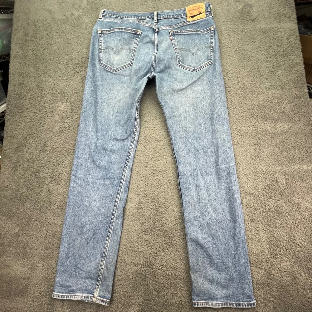 Levi Strauss & Co Mens 36x34 505 Straight Leg Blue Wash Denim Jeans‎